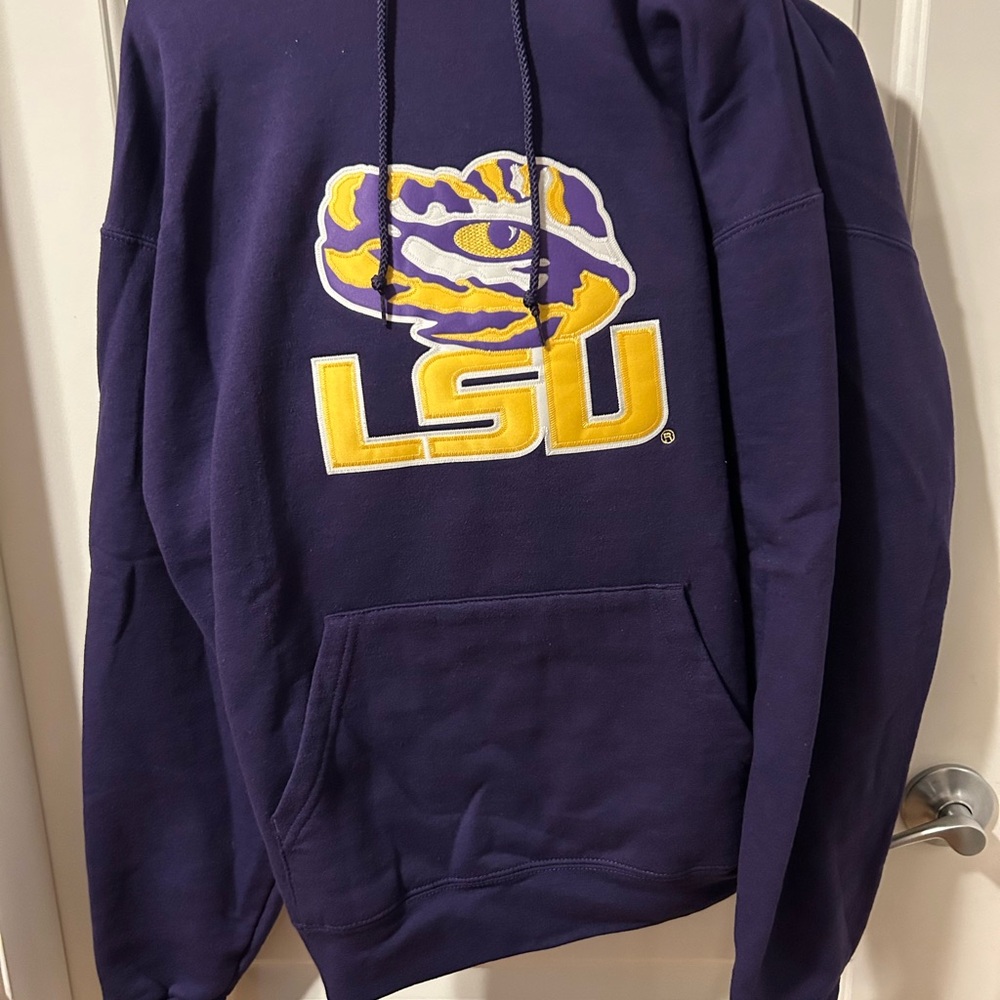 Champion Purple and Gold Men's LSU Hoodie - Large - NWOT